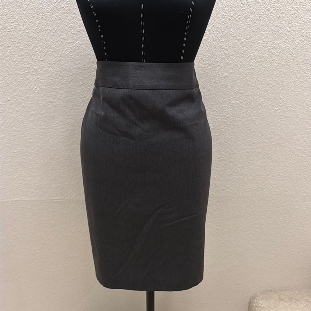 Anne Klein Gray Knee-Length Pencil Skirt